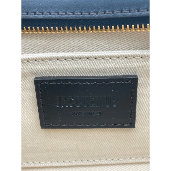 JACQUEMUS LEATHER BLACK SHOULDER BAG PURSE AUTHENTIC - Picture 15 of 15